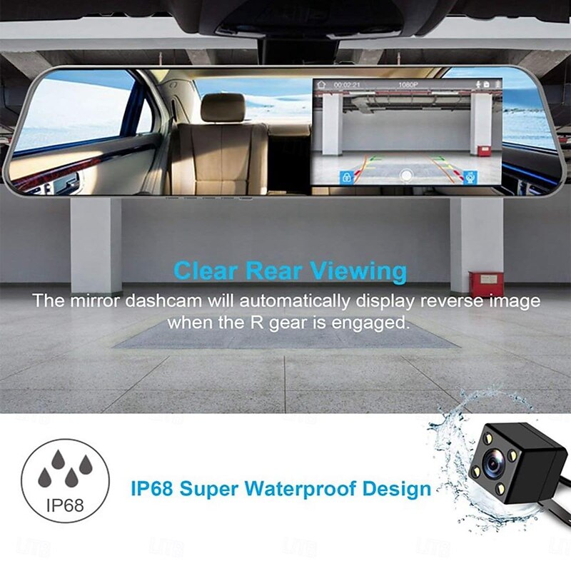 L1043 1080p New Design / HD / with Rear Camera Car DVR 170 Degree Wide Angle 4 inch IPS Dash Cam with Night Vision / G-Sensor / Parking Monitoring 4 infrared LEDs Car Recorder2