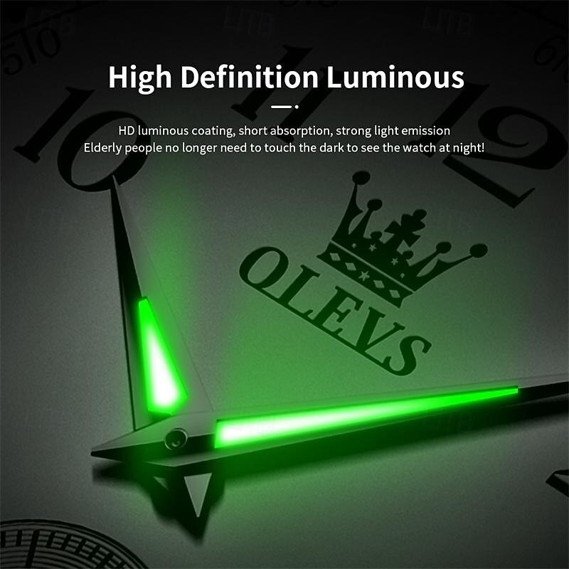 New Olevs Olevs Brand Fashion Trend Quartz Watch Luminous Calendar Simple Large Digital Dial Men'S Watches Waterproof Sports Versatile Men'S Wristwatch4
