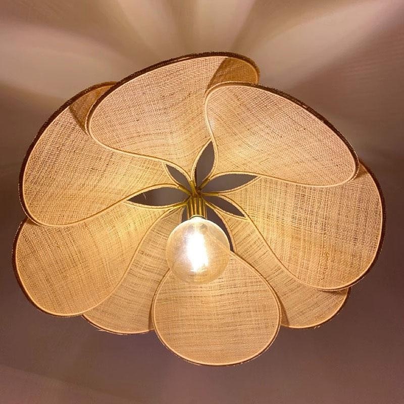 Japanese Style Wabi-sabi Style Fabric Chandelier Nordic Creative Art Deco Chandelier Medieval Restaurant Entrance Island Bedside Wall Lighting Lamps Warm Light3
