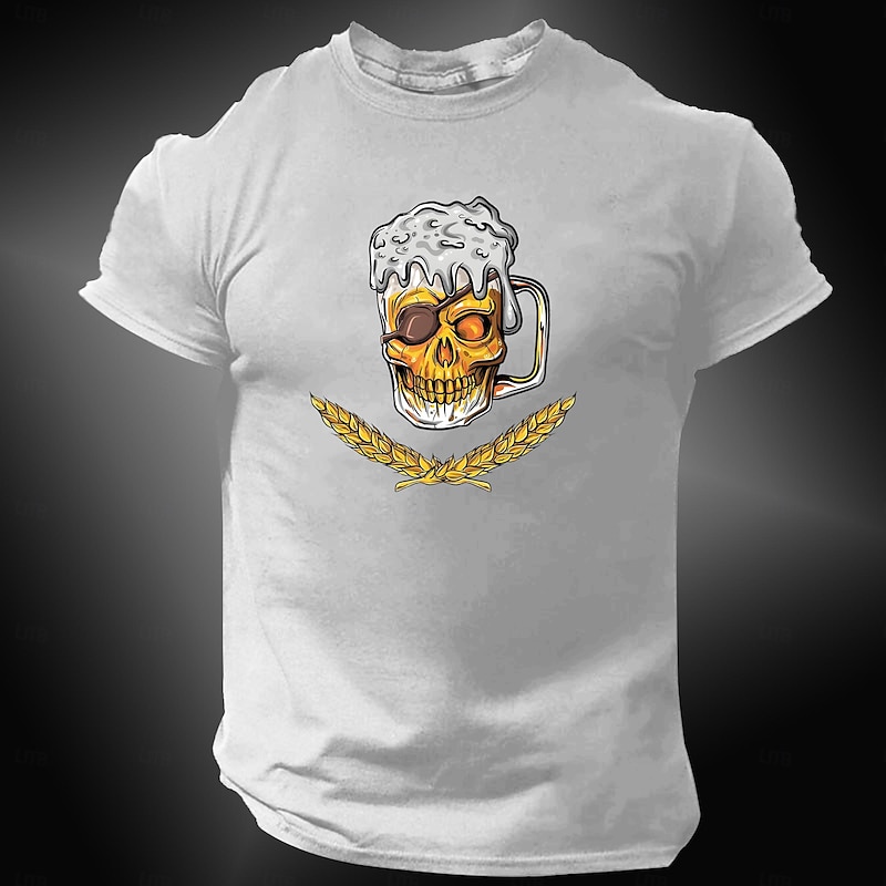 Men's Oktoberfest Beer T Shirt Short Sleeve T shirt 3D Print Crew Neck Shirt Vintage Cool Party Holiday Oktoberfest Black White Green Summer Spring Clothing Apparel S M L XL XXL XXXL4