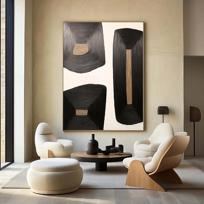 Abstract Black Paintings Hand Painted Abstract Black Paintings On Canvas Rich Textured Acrylic Painting Modern Wall Art Hand Painted Artwork for Living Room Wall Decor2