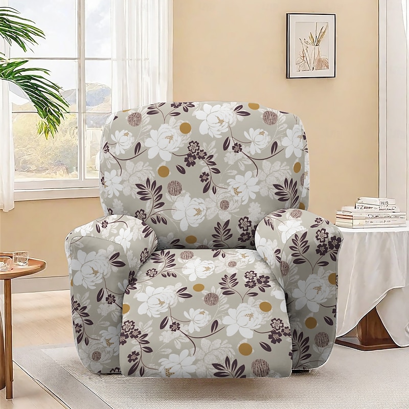 Sofa Cover Geometric Printed Polyester Slipcovers - Modern Geometric Pattern - Durable and Stretchable Polyester Fabric - Protects and Refreshes Your Sofa