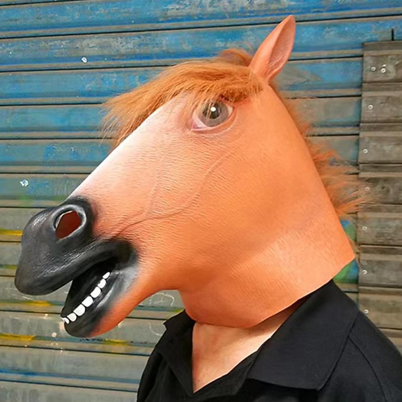 Horse Halloween Mask Halloween Props Halloween Carnival Mask Funny Halloween Adults' Men's Women's Unisex Halloween Carnival Easy Halloween Costumes Dress Up4