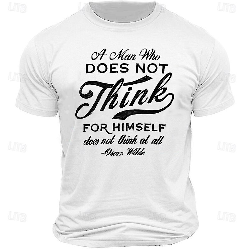 Men's Word / Phrase Funny T Shirt Short Sleeve T shirt 3D Print Crew Neck Shirt Vintage Cool Party Holiday Black White Red Summer Spring Clothing Apparel S M L XL XXL XXXL