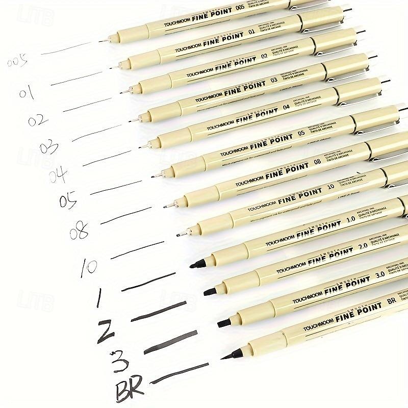 Black Signature Pen for Art Comics Architectural Design Waterproof Hand Drawing & Sketches Daily 6/9/12 pcs3