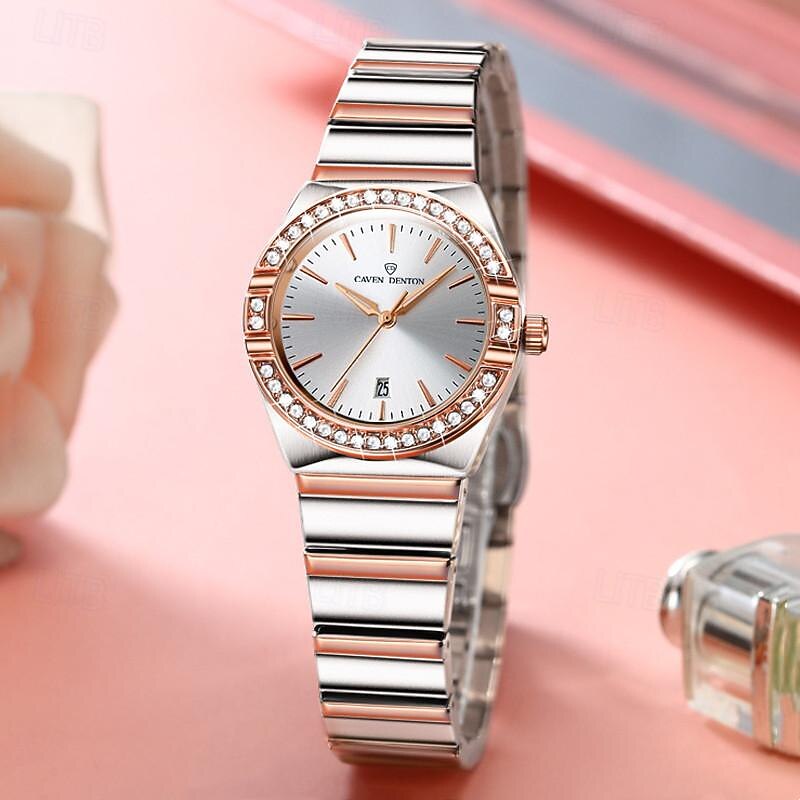 New Fashion Trend Stainless Steel Band Women'S Watch Texture Luminous Calendar Simple Brand Luxury Hundred Quartz Watch Casual Life Travel Sports Watch4