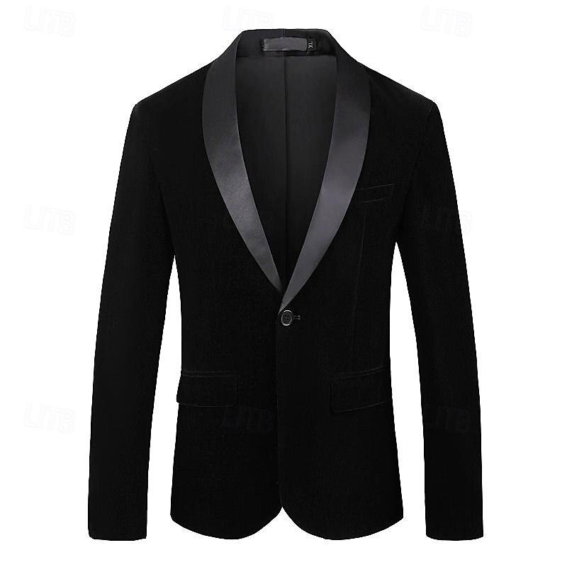 All Blazer Wedding Party Party & Evening Sweet All Seasons Corduroy Plain Wedding Single Breasted Blazer Black Red Blue Green3