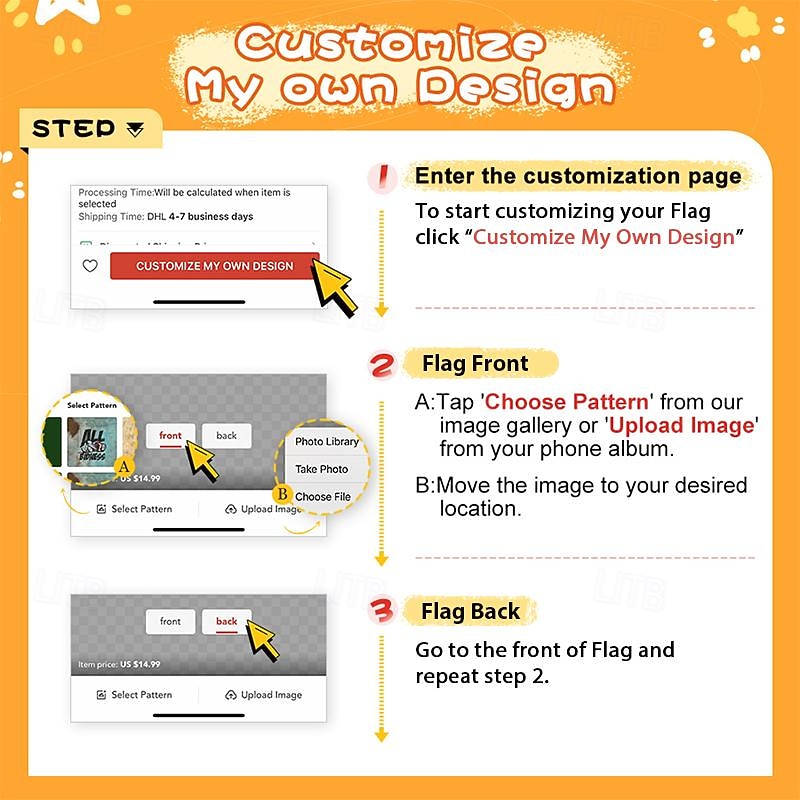 Customized Flag Design Your Own Personalized Flags Room Wall Decoration Garden Flag & Banners Beer Day Gift for Outside Indoor Personalized Gift Custom Made3