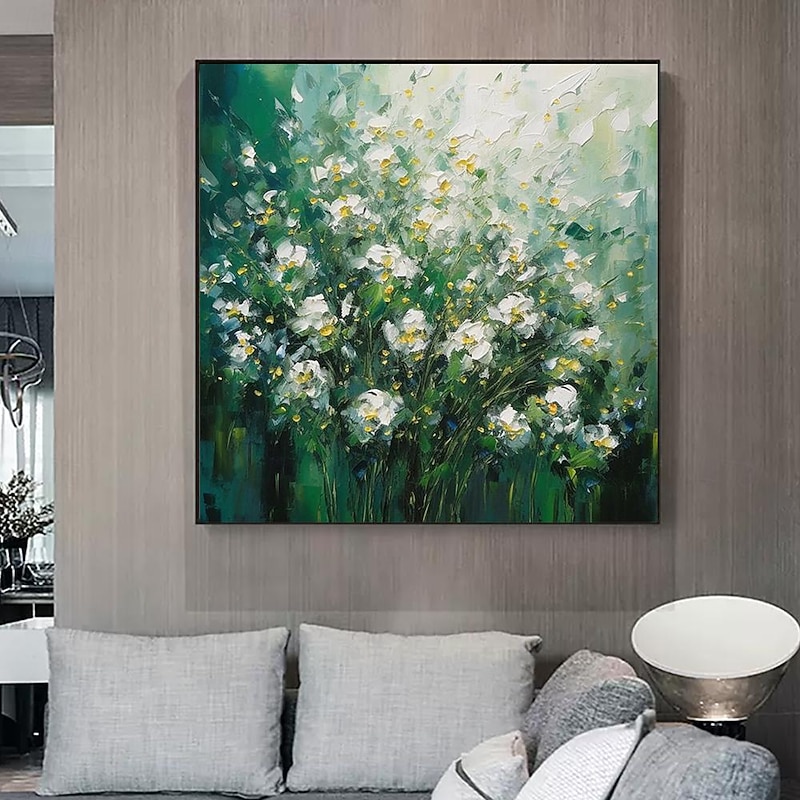 Oil Painting Handmade Hand Painted Wall Art Abstract Flowers Canvas Painting Home Decoration Decor No Frame Painting Only2