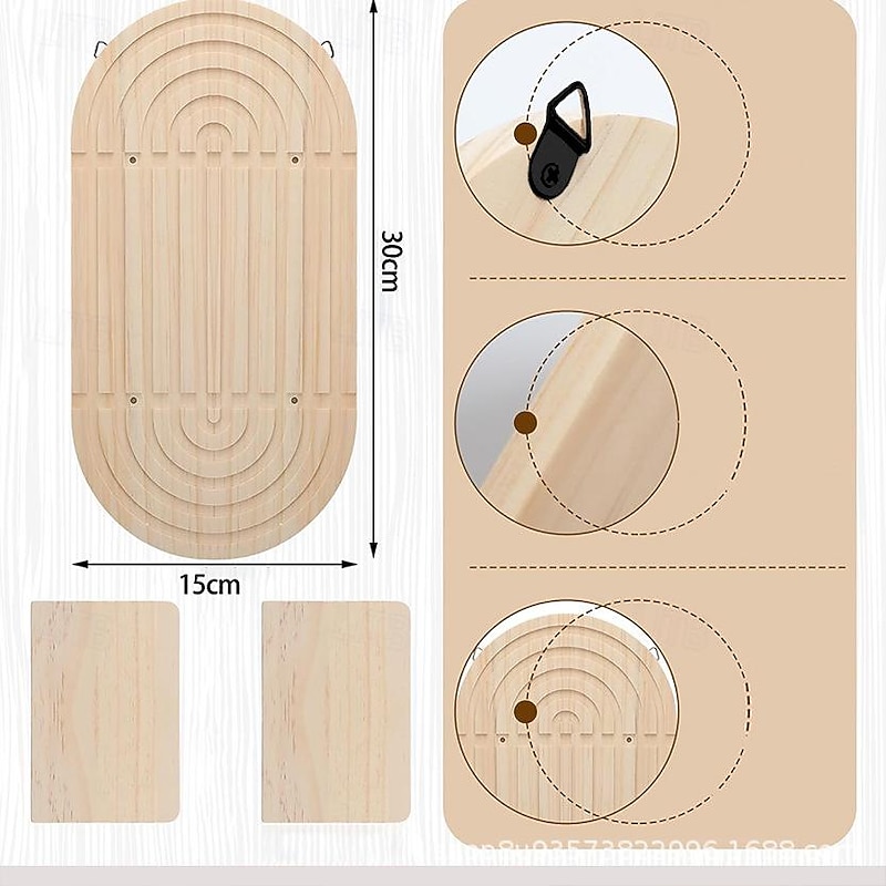 2 Tier Arch Wood Floating Shelf Mid Century Wall Shelves Modern Boho Wall Shelf Retro Wall Mounted Wood Arch Wall Decor for Bedroom  Classroom Bathroom Nursery Display4