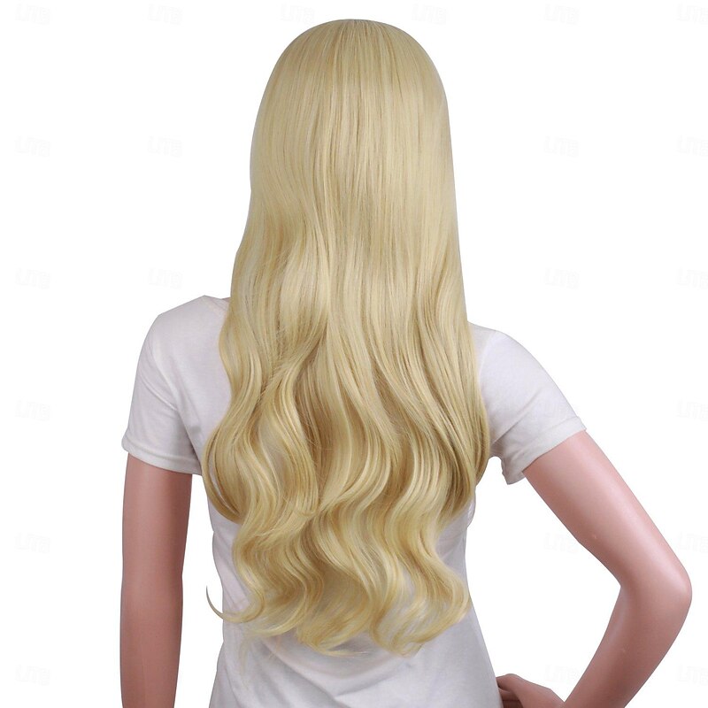 50 cm/ 20 Inch Long Curly Natural Fashion Beautiful Wig (Blonde) Halloween Wigs4