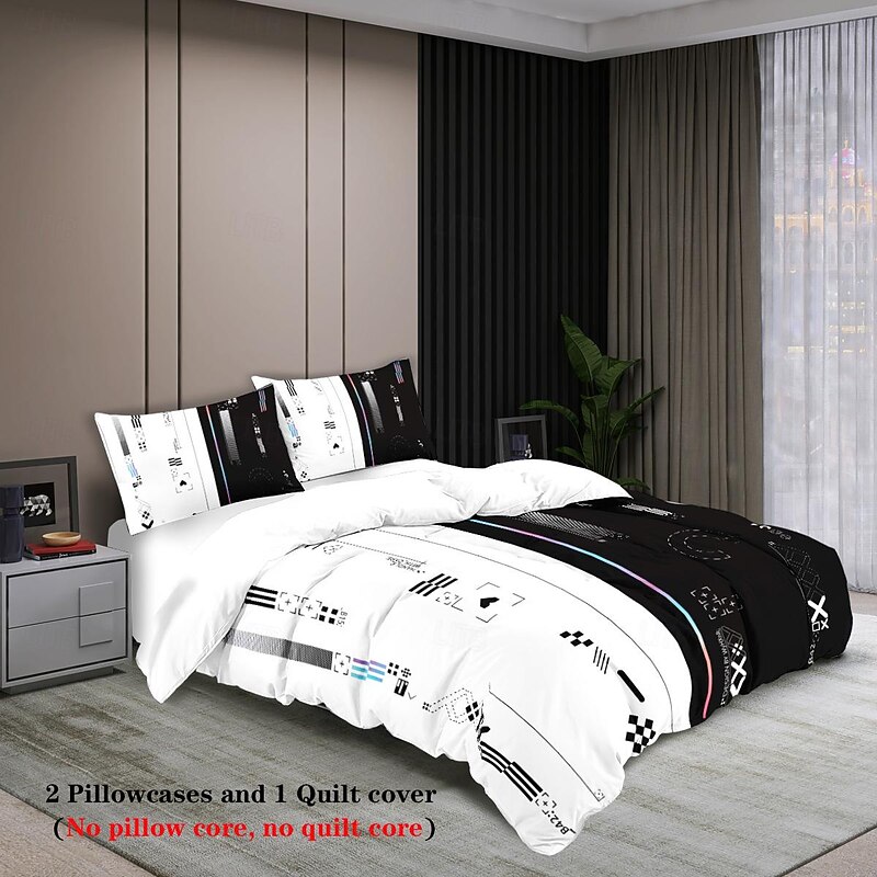 Game Duvet Cover Set - Includes Duvet Cover and Pillowcases - Fun and Vibrant Gaming-Themed Design - Soft and Comfortable Fabric - Perfect for Gamers and Adding a Playful Touch to Your Bedroom Decor3