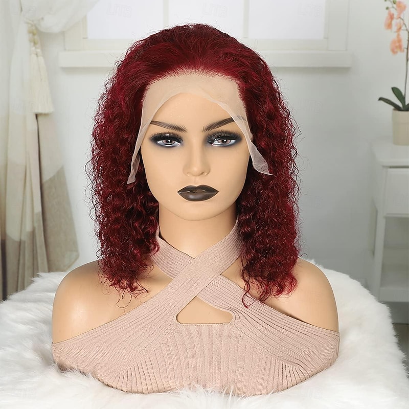 Highlight Short Bob Wig Human Hair Brazilian Curly Wig Hair P4/27 Ombre Brown Honey Blonde 13x4 HD Transparent Lace Front Wig Human Hair Curly Bob Wig Pre Plucked With Baby Hair2