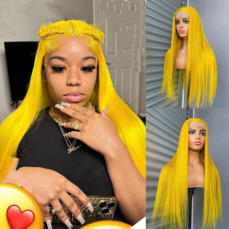 Yellow 13x6 HD Transparent Lace Front Wigs Straight For Women 613 Colored 13x4 HD Lace Front Blonde Human Hair Wigs 250 Parkson