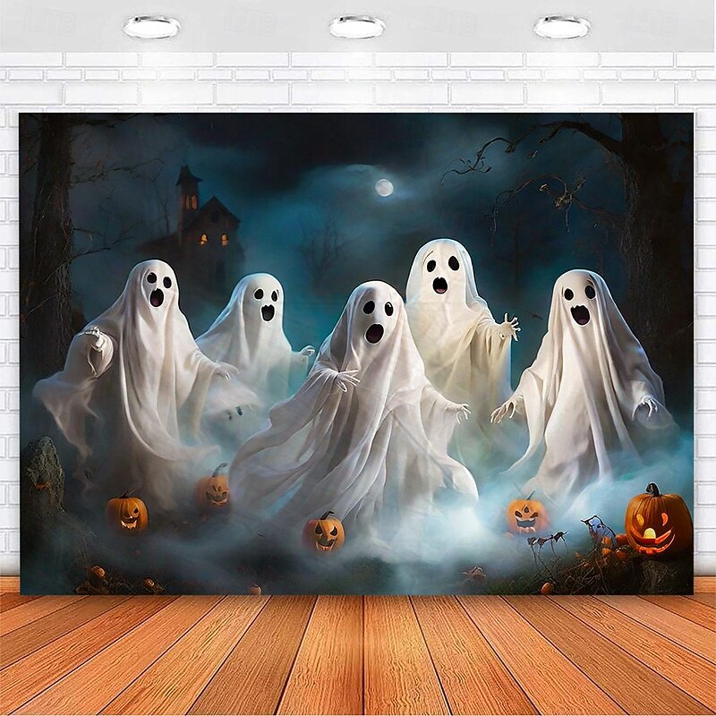 Halloween Decorations Zombie Bride Hanging Tapestry Wall Art Large Tapestry Mural Decor Photograph Backdrop Blanket Curtain Home Bedroom Living Room Decoration Ghost Pumpkin Witch 7
