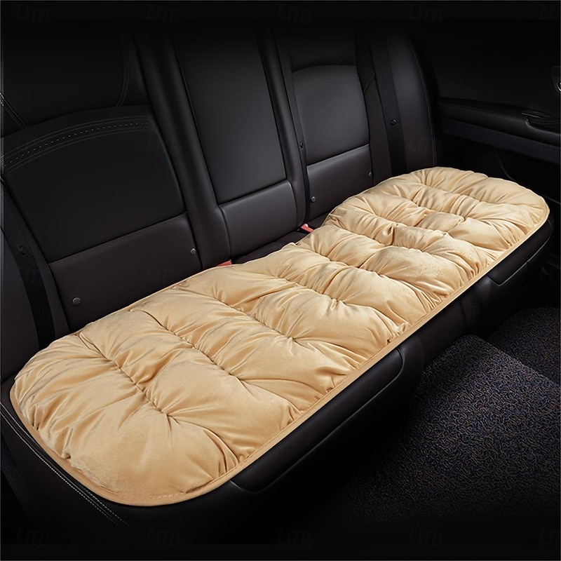 Car Seat Cushion Thickened Warm Short Plush Rear Seat Cushion Seat Cover Four Seasons No Back Seat Cushion Autumn Winter