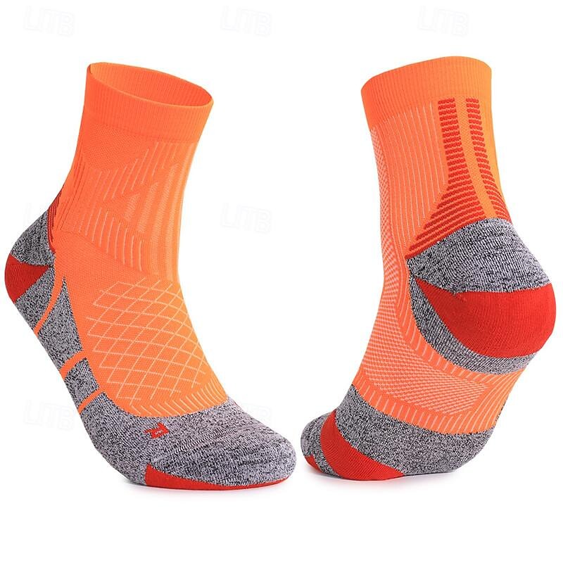 Athletic Sports Socks Running Socks Grip Socks 1 Pair Color Block Men's Socks Anti-Slip Breathable Sweat wicking Comfortable Gym Workout Basketball Running Jogging Cycling Sports Color Block Fashion2