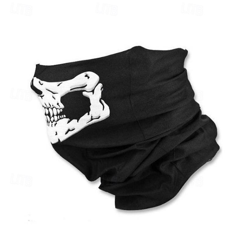 4pcs/set Halloween Party Adult Reaper Black Cloak Skull Mask Gloves Halloween Costume Prop Set3