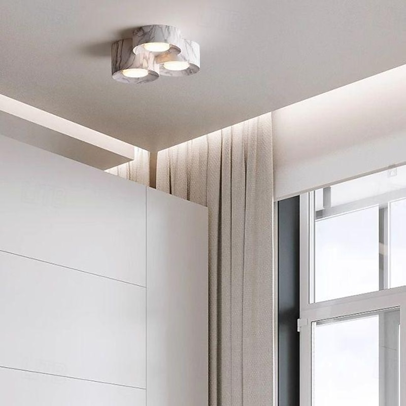 LED Ceiling Lamp 3-Color Light Source 1/2/3-Light Cylindrical Ceiling Downlight Surface Mounted Ceiling Lights for Bedroom Living Room Office Kitchen Lounge Dining Room 110-240V3