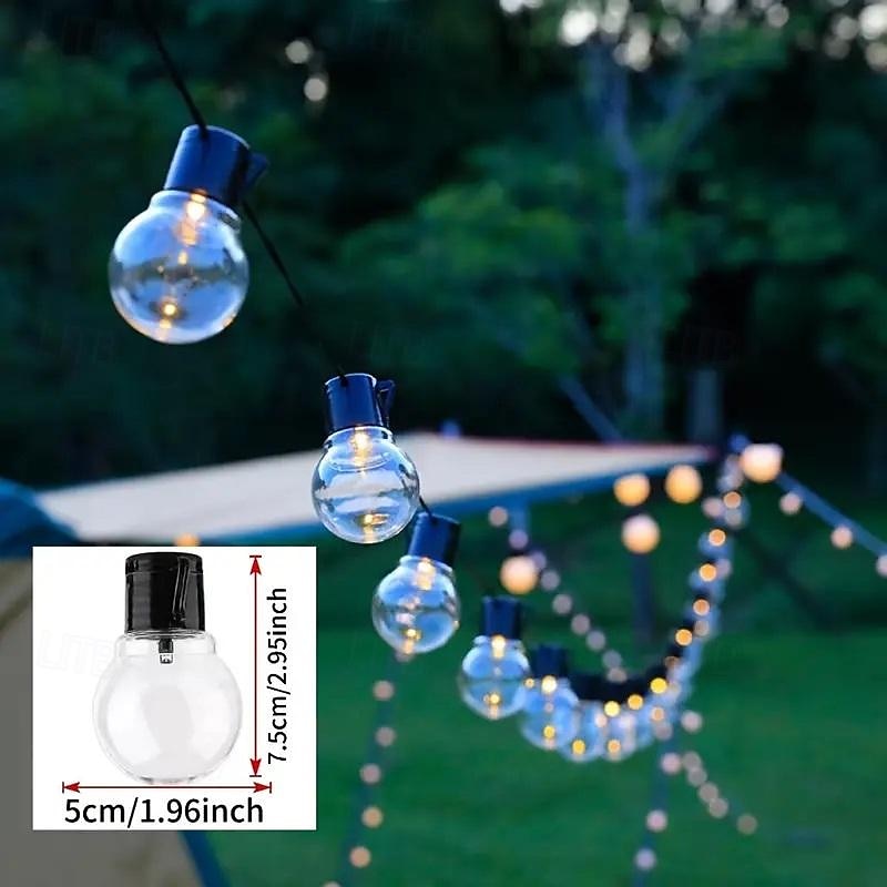 Outdoor Waterproof Solar Bulb String Lights Xmas G50 Bulb Light Wedding Garden Fairy Light Christmas Party Holiday Outdoor Camping Balcony Landscape Decoration4