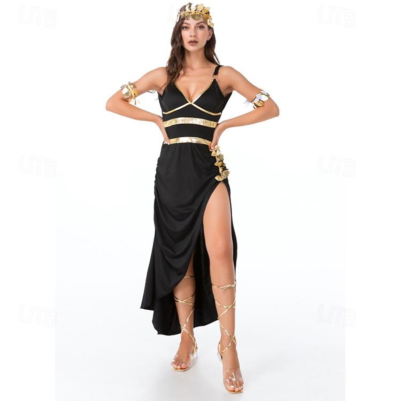Greek Goddess Halloween Dress Cosplay Costume Carnival Costume Vintage Inspired Adults' Women's Carnival Masquerade Party Masquerade Easy Halloween Costumes Dress Up3