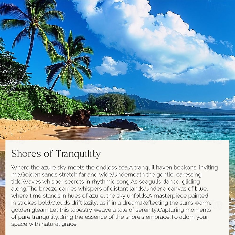 Beach Island Hanging Tapestry Wall Art Large Tapestry Mural Decor Photograph Backdrop Blanket Curtain Home Bedroom Living Room Decoration3