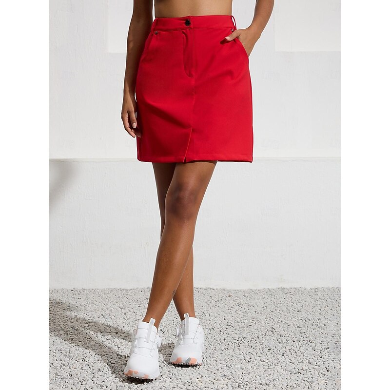 Women's Golf Skorts 18inch Red Bottoms Ladies Golf Attire Clothes Outfits Wear Apparel