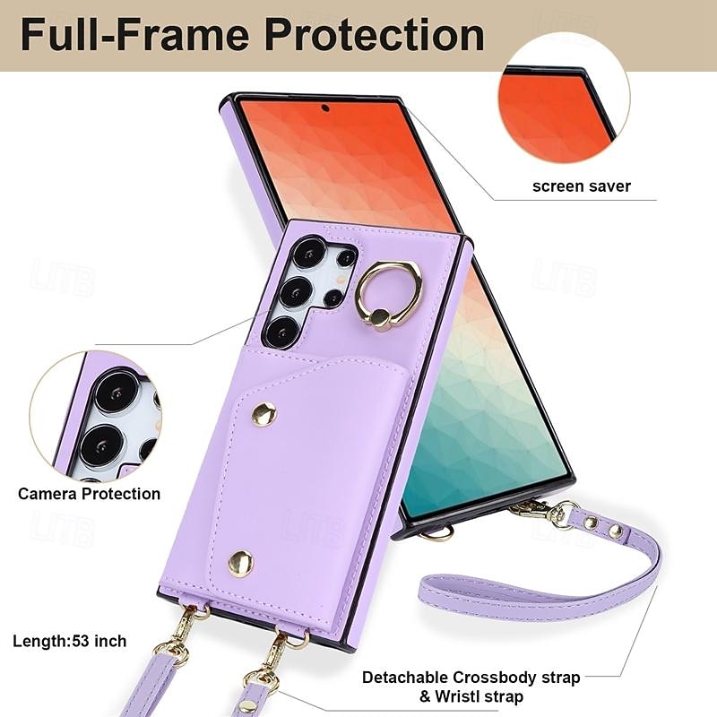 Phone Case For Samsung Galaxy S25 S24 S23 S23 FE S22 S21 Ultra Plus A55 5G A35 5G A25 A15 Wallet Case with Stand Holder Ring Holder Zipper Retro TPU Metal PU Leather4