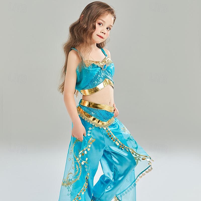 Aladdin Fairy Tale Princess Jasmine Outfits Theme Party Costume Cosplay Movie Cosplay for Girls' Kids Carnival Party / Evening2