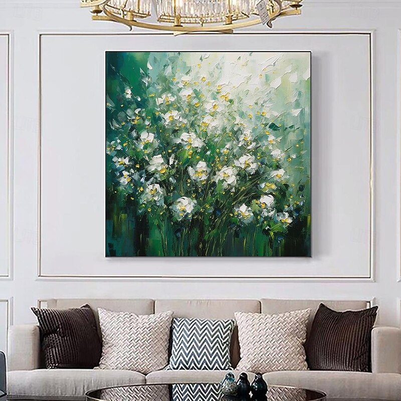 Oil Painting Handmade Hand Painted Wall Art Abstract Flowers Canvas Painting Home Decoration Decor No Frame Painting Only3