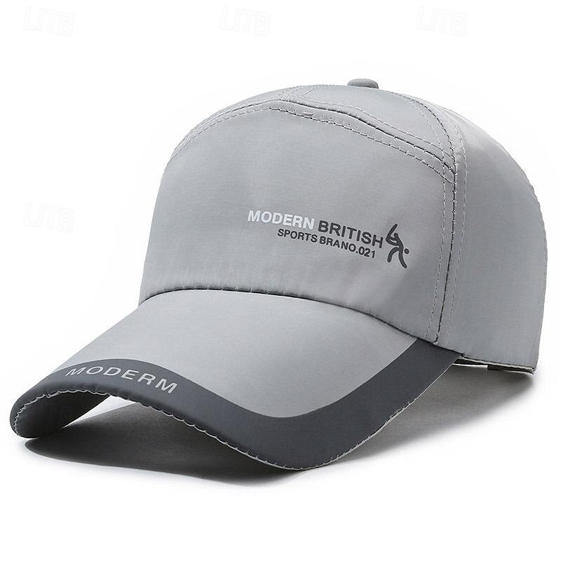 Men's Baseball Cap Sun Hat Trucker Hat Black Red Polyester Patchwork Fashion Casual Street Daily Color Block Letter Adjustable Sunscreen Breathable