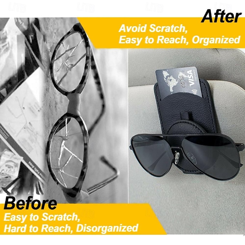 Sunglass Holders Car Visor Vehicle Holder Clip Glasses Card Storage for Car Sun Visor Accessories4