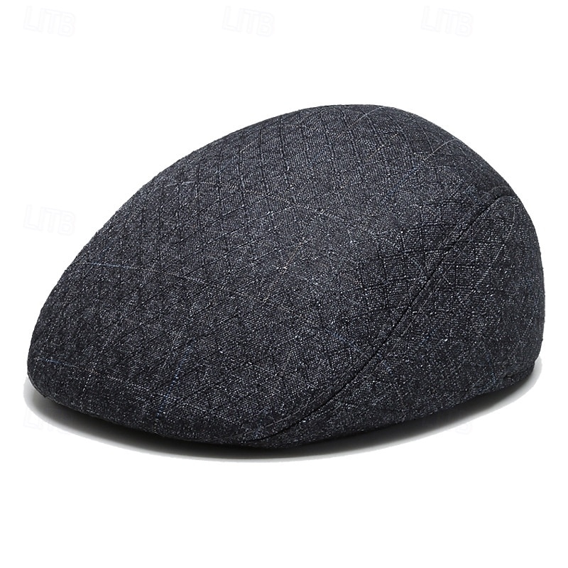 Men's Flat Cap Ascot Hat Newsboy Hat Brown Gray Polyester Fashion Casual British Street Daily Plaid Adjustable Breathable2