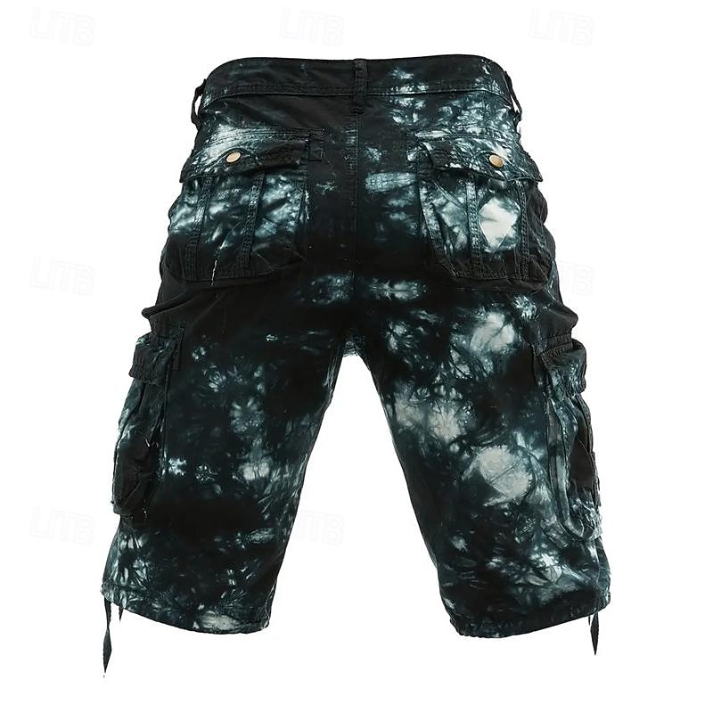Men's Tactical Shorts Cargo Shorts Camo Shorts Shorts Buttons Multi Pocket Camo Camouflage Wearable Short Outdoor Daily Camping & Hiking Fashion Classic Black Yellow3