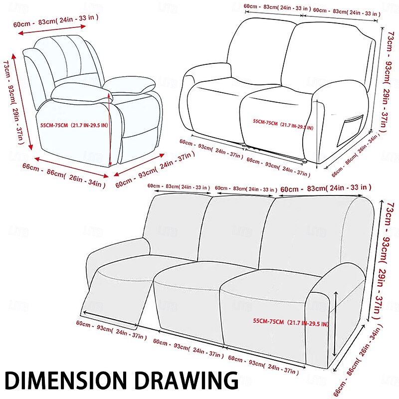 Sofa Cover Geometric Printed Polyester Slipcovers - Modern Geometric Pattern - Durable and Stretchable Polyester Fabric - Protects and Refreshes Your Sofa2