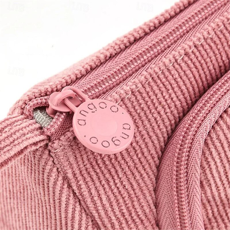 Multi-function Pencil Case Corduroy High Capacity Pencil Case for High School Students3