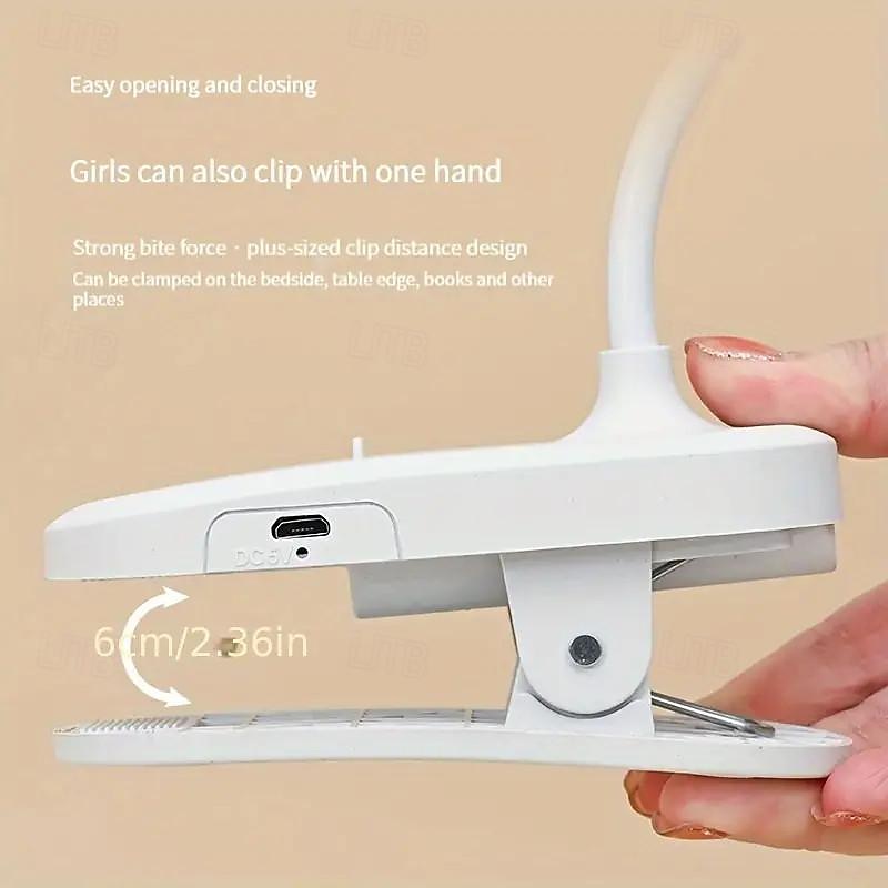 Rechargeable Led Desk Lamp 3 Light Color Adjustable Night-time Studying Reading Standing Clip Desk Lamp3