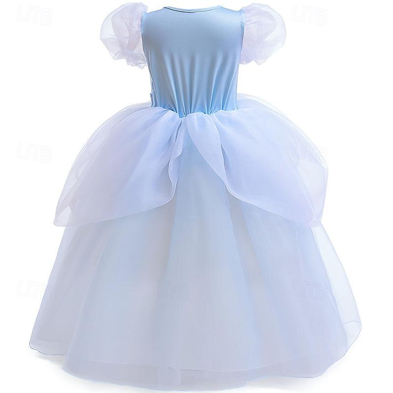 Cinderella Fairytale Princess Dress Costume Flower Girl Dress Cosplay Movie Cosplay for Girls' Kids Carnival Party2