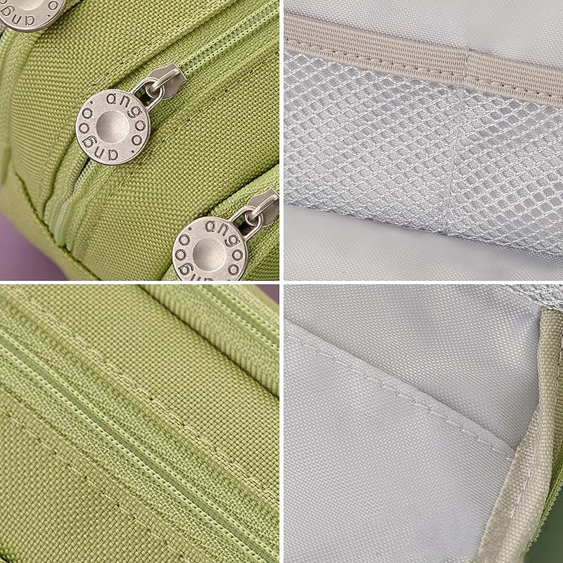 Large Capacity Pink Pencil Case Organizer – Multi-Layer Zipper Stationery Bag with Compartments for Girls, Students & Artists3