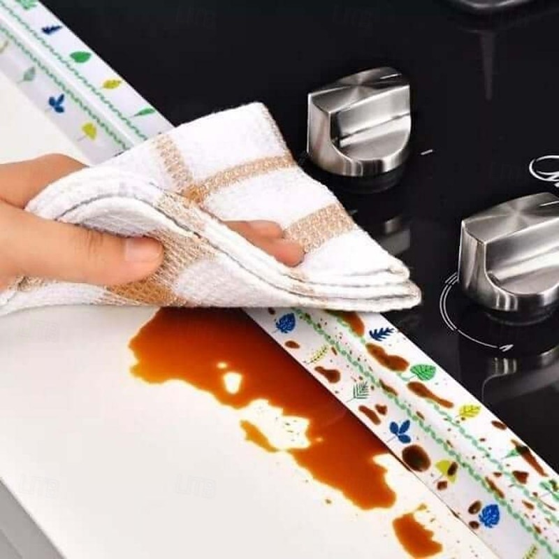 Magic Anti-Mold Peel & Stick Selfadhe Sive Caulk Tape Strip Width 3.8cm Self-Adhesive Sealing Caulk Tape Strip - Easy Peel and Stick Solution for Seamless Caulking, Waterproof and Mold-Proof PVC Mater2