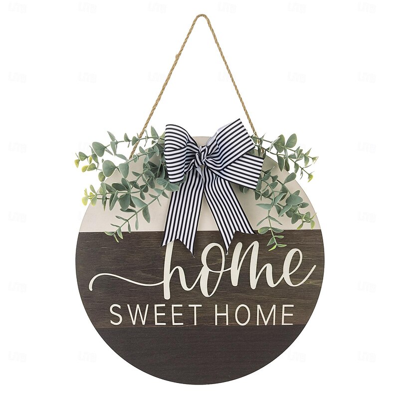 Welcome Sign for Front Door Wreath Decorations for All Seasons Front Porch Decor Hanging Gift for Farmhuose Home Outdoor Indoor2