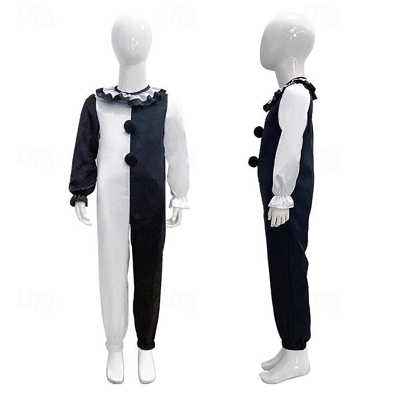 Art the Clown Halloween Cosplay Costume Masquerade Terrifier Cosplay Halloween Kid's Boys' Girls' Halloween Carnival Masquerade Halloween Party / Evening Masquerade Easy Halloween Costumes Dress Up3