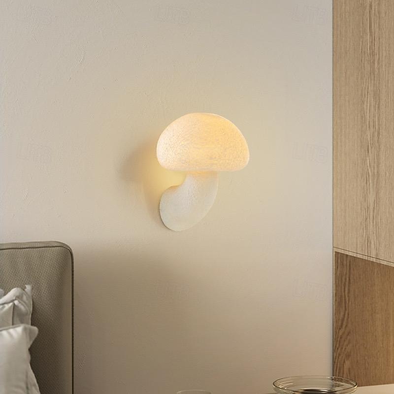 LED Wall Sconce Lamp Mushroom Minimalist Wall Mount Light Lighting Fixture Indoor Lights for Living Room Bedroom Warm White 110-240V
