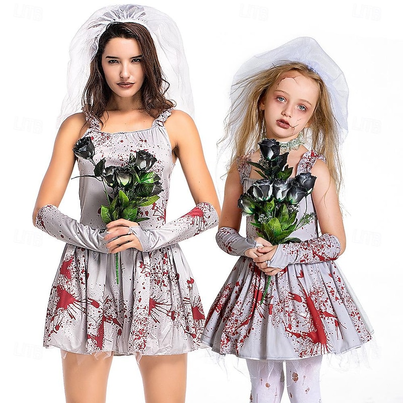 Ghost Halloween Cosplay Costume Party Costume Masquerade Outfits Cosplay Kid's Adults' Women's Girls' Halloween Carnival Masquerade Performance Party Halloween Easy Halloween Costumes Dress Up
