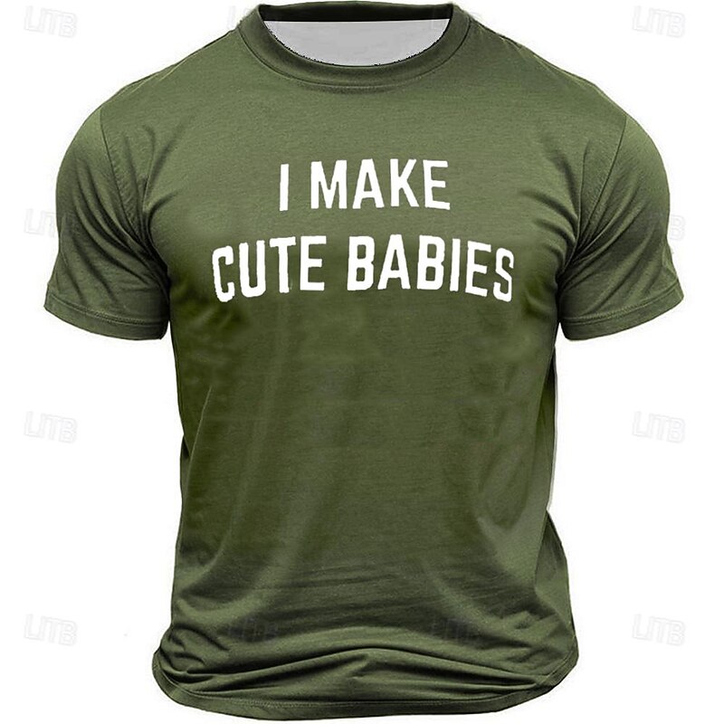 Men's Funny T Shirt Short Sleeve T shirt 3D Print Crew Neck Shirt Vintage Cool Party Holiday Black White Navy Blue Summer Spring Clothing Apparel S M L XL XXL XXXL4