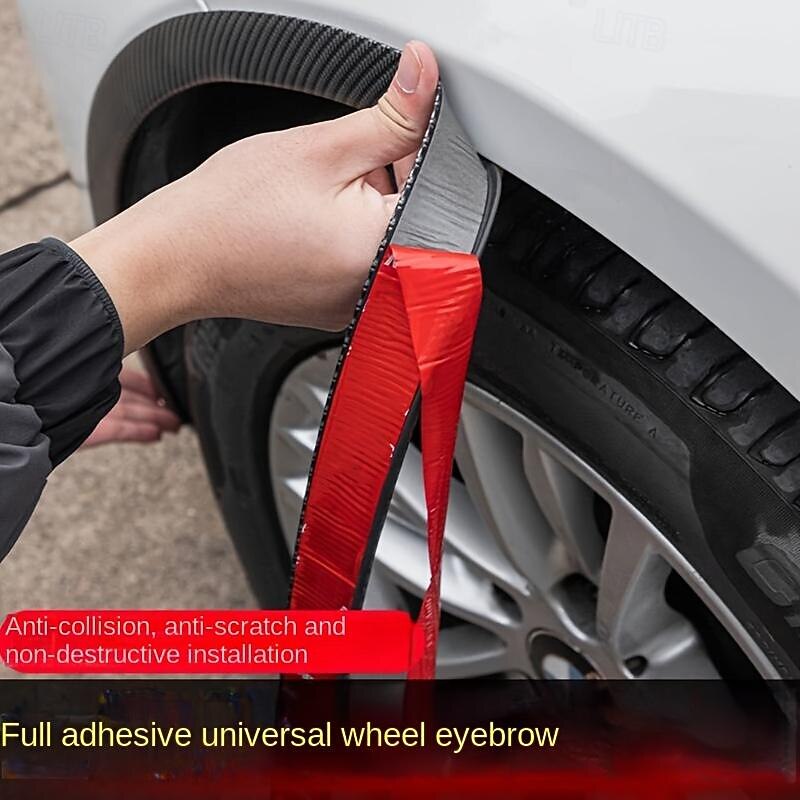 Universal Car Wheel Arch Trim Rubber Edge Guard with Strong Adhesive Tape, 3.5cm x 150cm Black, Protective Fender Lip Molding for All Vehicles