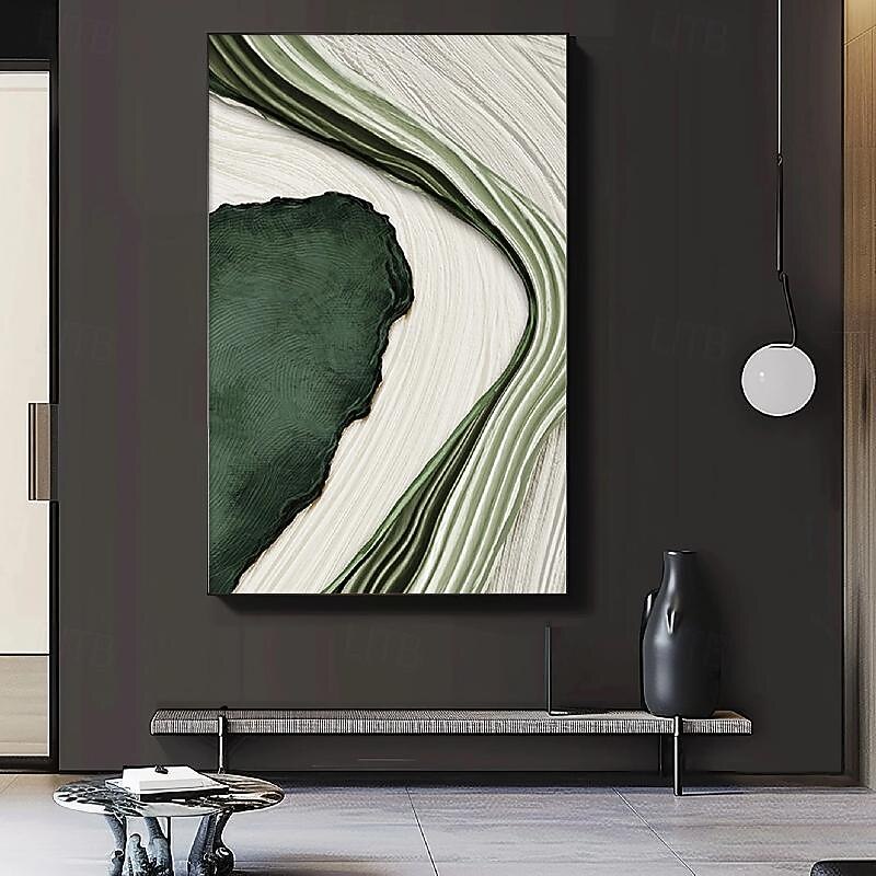 Abstract oil painting hand painted Beige Green Painting handmade Green wabi sabi artwork oil painting hand painted Textured Oil Painting Beige Oil Painting Abstract Canvas Art Modern decor3
