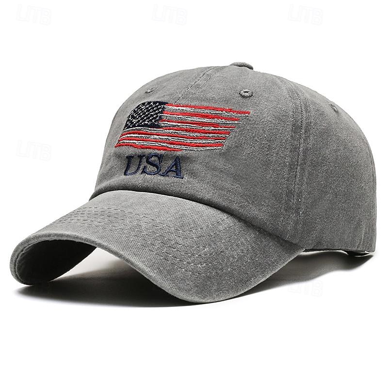 Men's Baseball Cap Sun Hat Trucker Hat Black Navy Blue Polyester Embroidered Fashion Casual Street Daily Letter National Flag Adjustable Sunscreen Breathable3