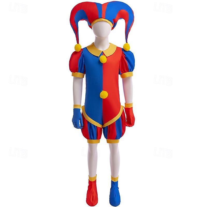 TADC Joker Clown Pomni Costume Cosplay Movie Cosplay for Girls' Kid's Carnival Masquerade Performance Party