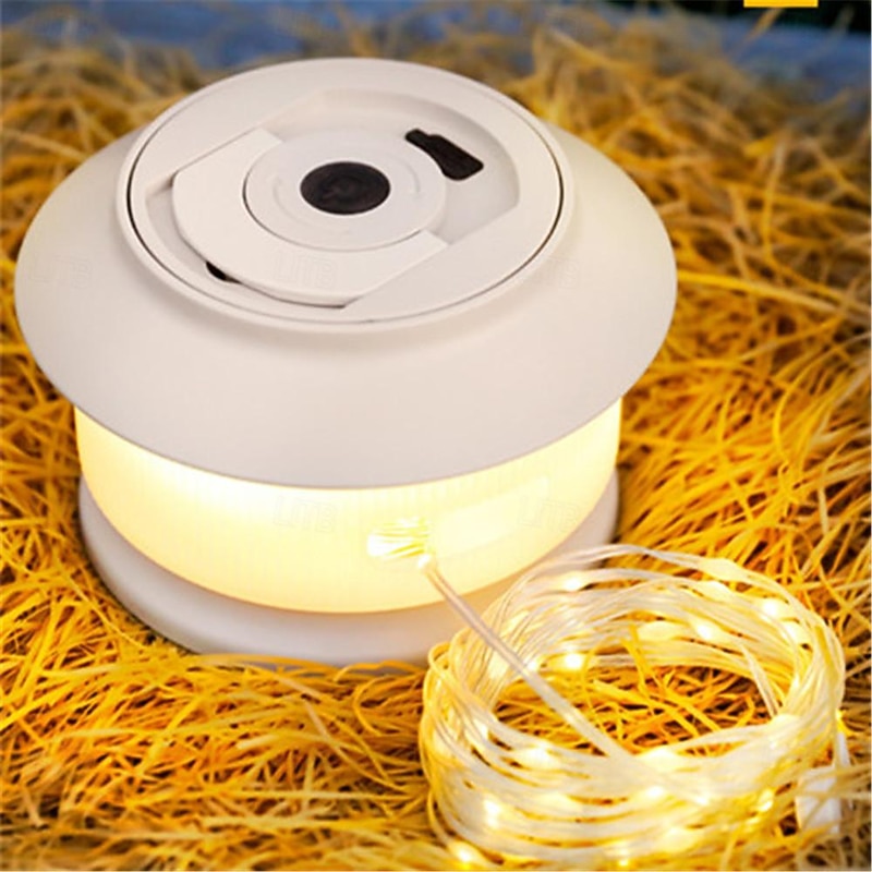 20m Rollable LED Garland Camping Light with Retractable LED String Lights Festive Atmosphere Party Tent Lighting Current2